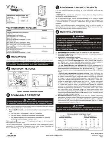 emerson thermostat instruction manual