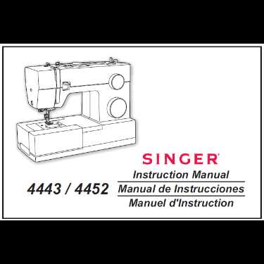 singer sewing machine 4452 instruction manual