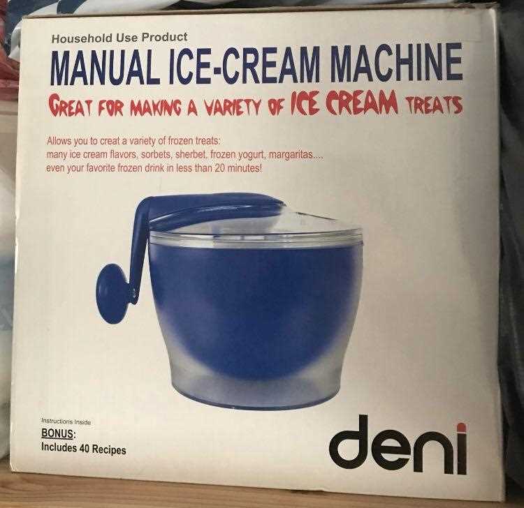 deni ice cream maker instruction manual