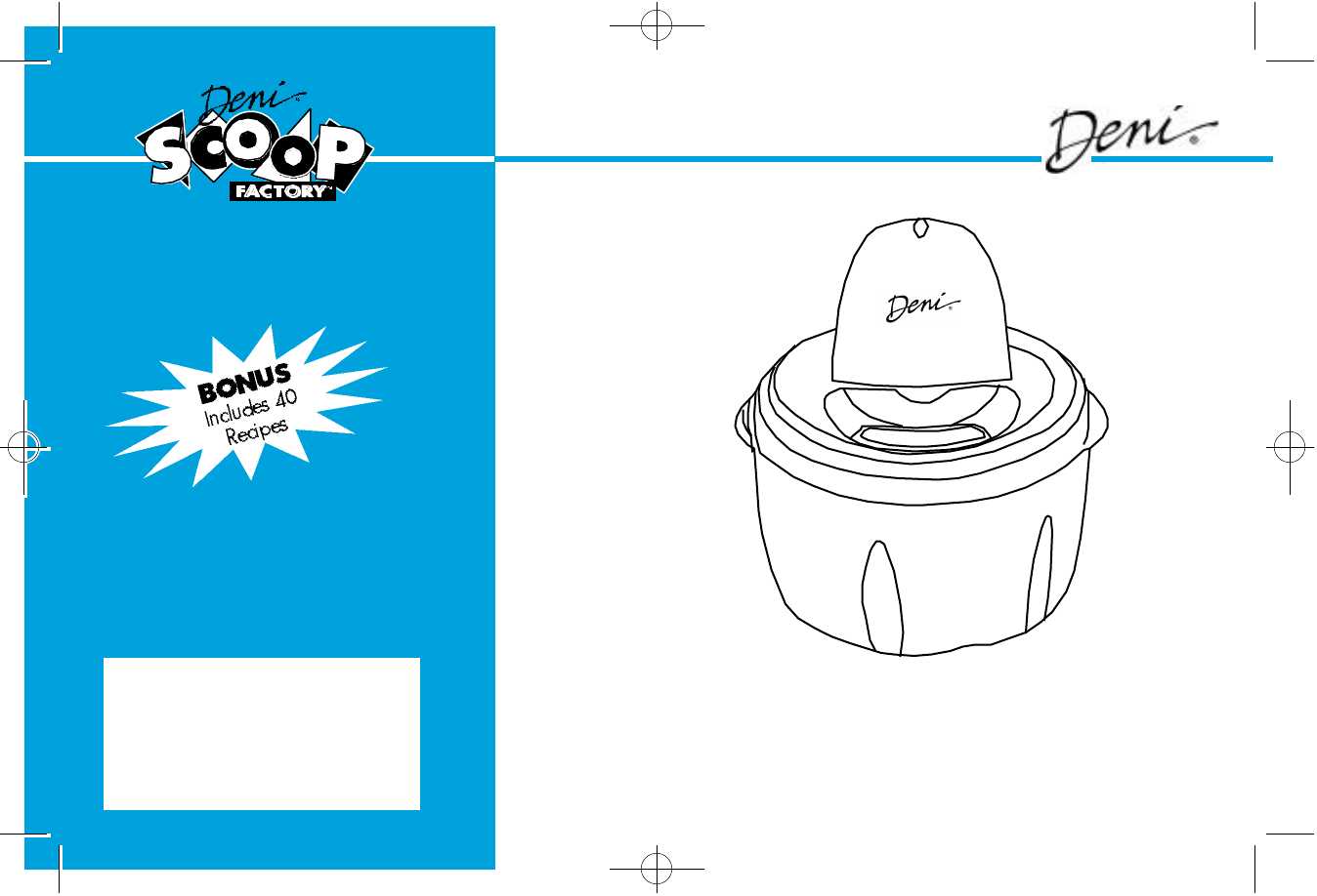 deni ice cream maker instruction manual