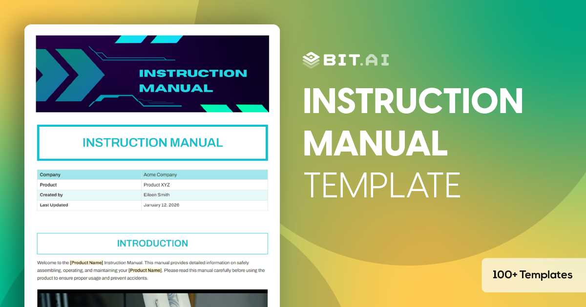 sample instruction manual layout format