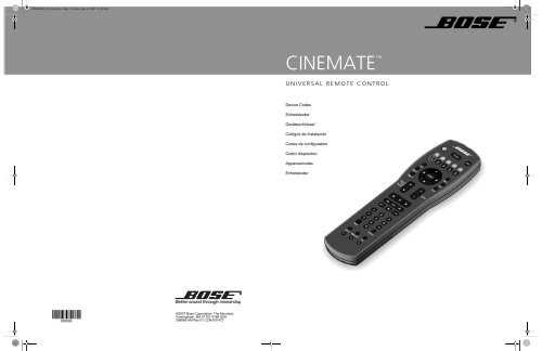 bose cinemate instruction manual