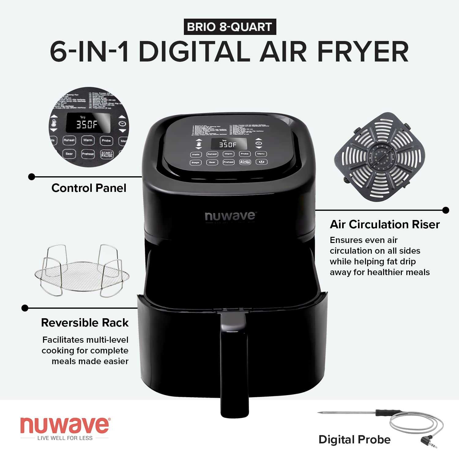 nuwave air fryer instruction manual