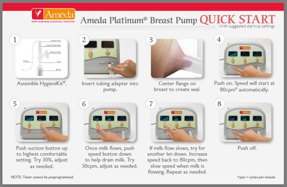 ameda manual breast pump instructions