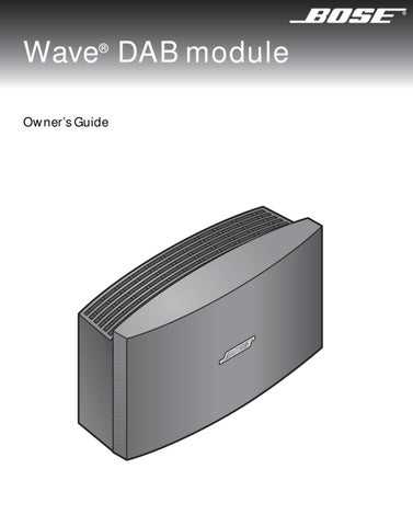 bose wave radio instruction manual