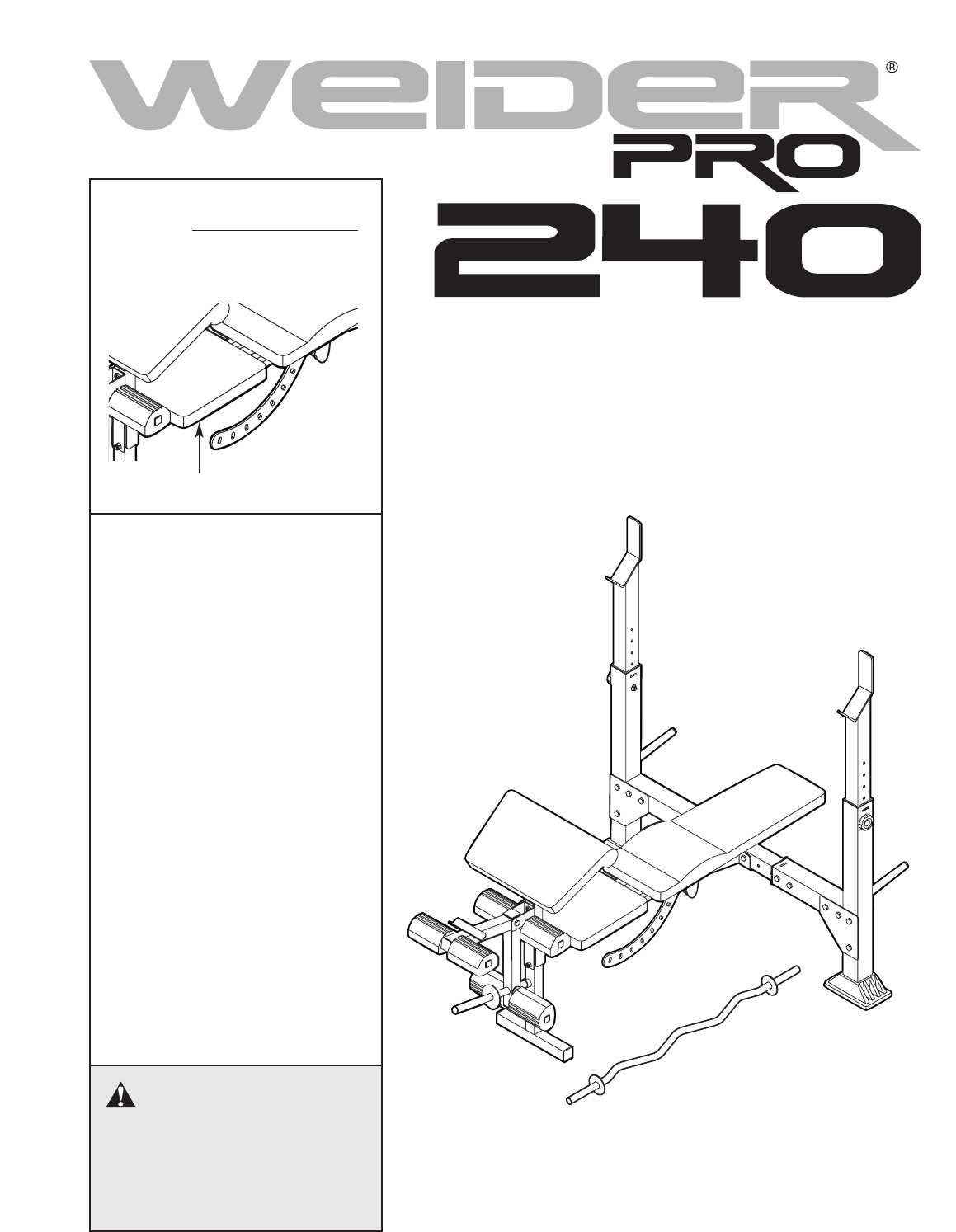 weider pro 4250 instruction manual