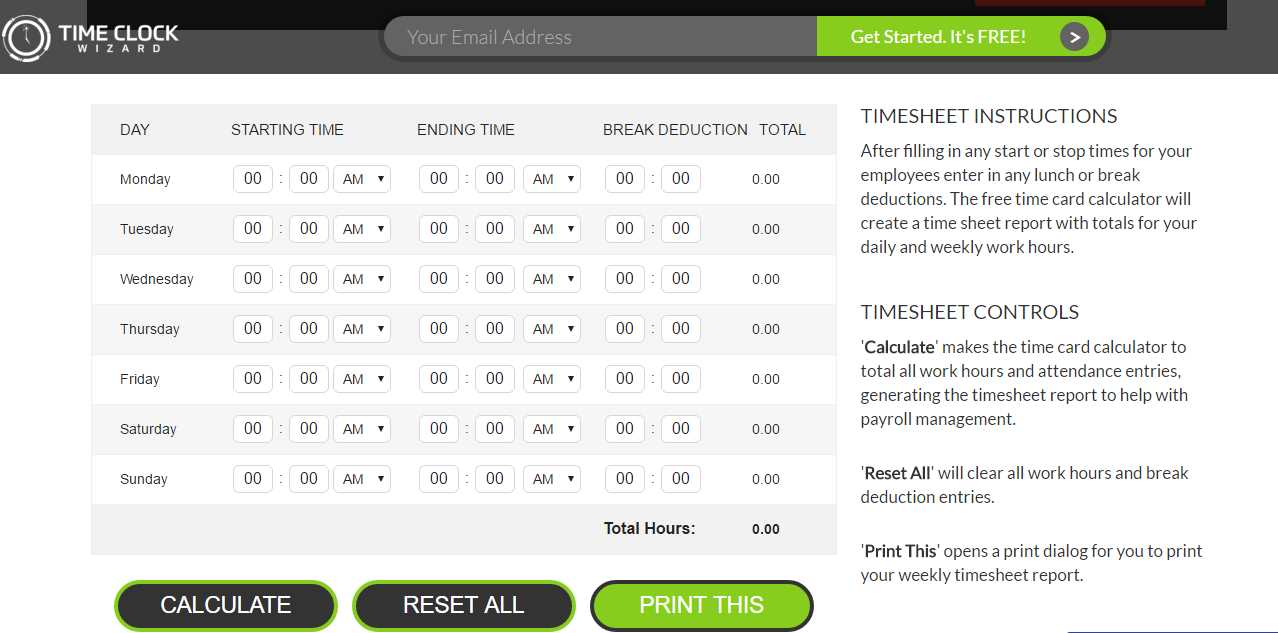 time tracker instruction manual