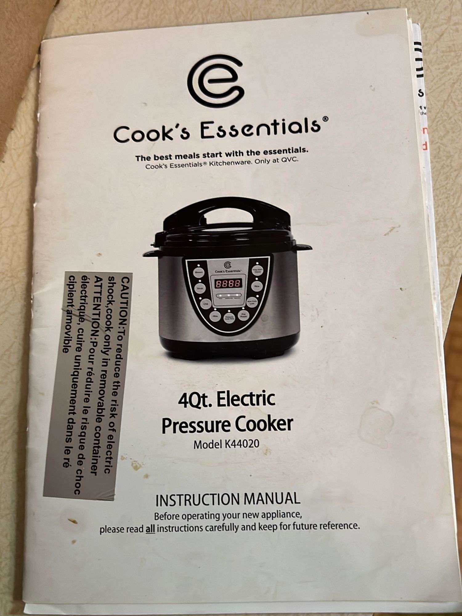 cooks essentials instruction manuals