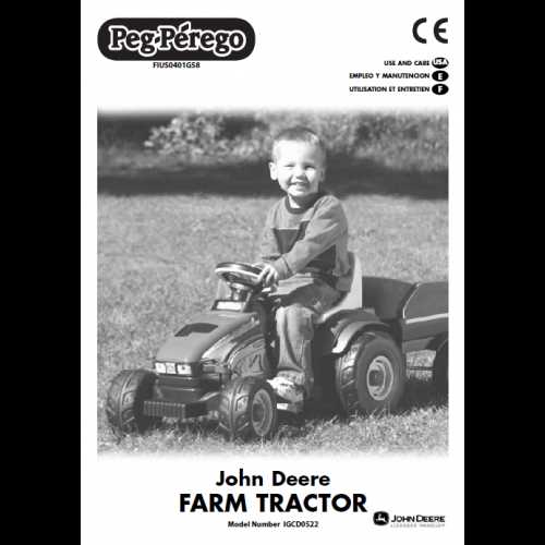 peg perego john deere tractor instruction manual