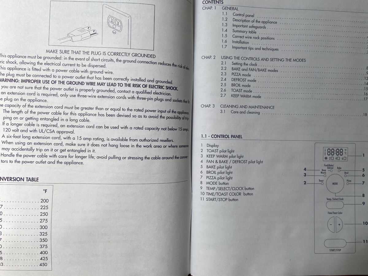 delonghi toaster oven instruction manual