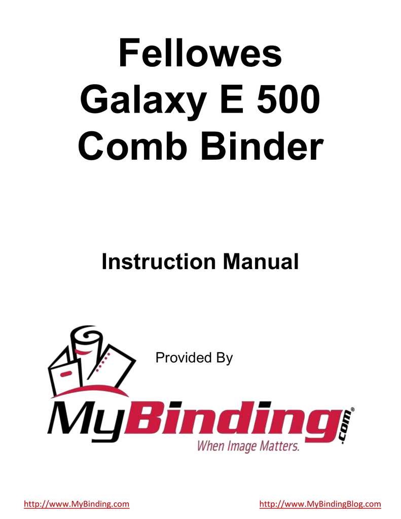 fellowes galaxy 500 instruction manual