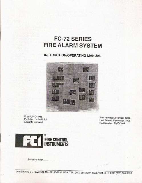 fire alarm instruction manual