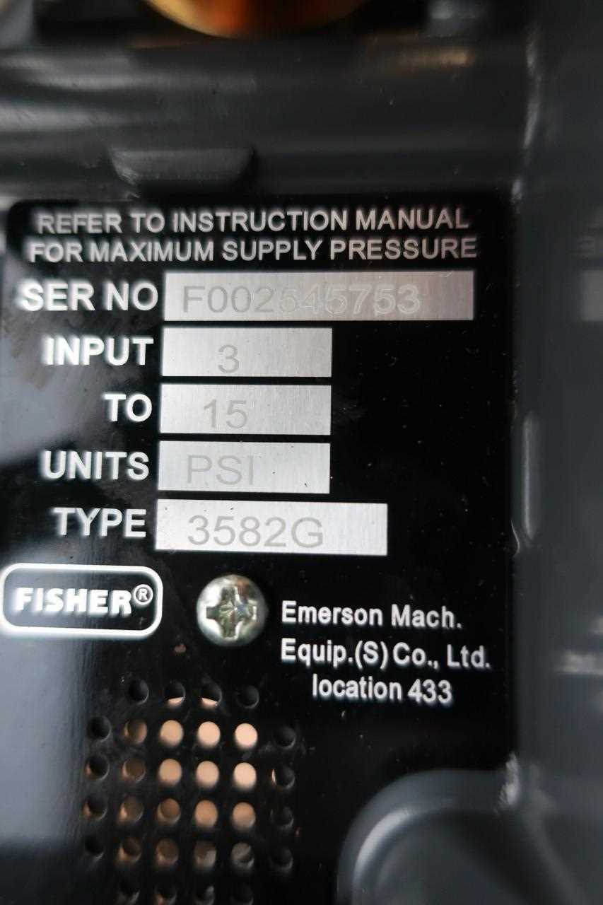 fisher et instruction manual