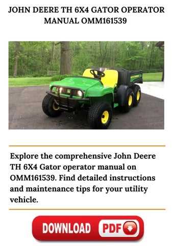 john deere gator instruction manual