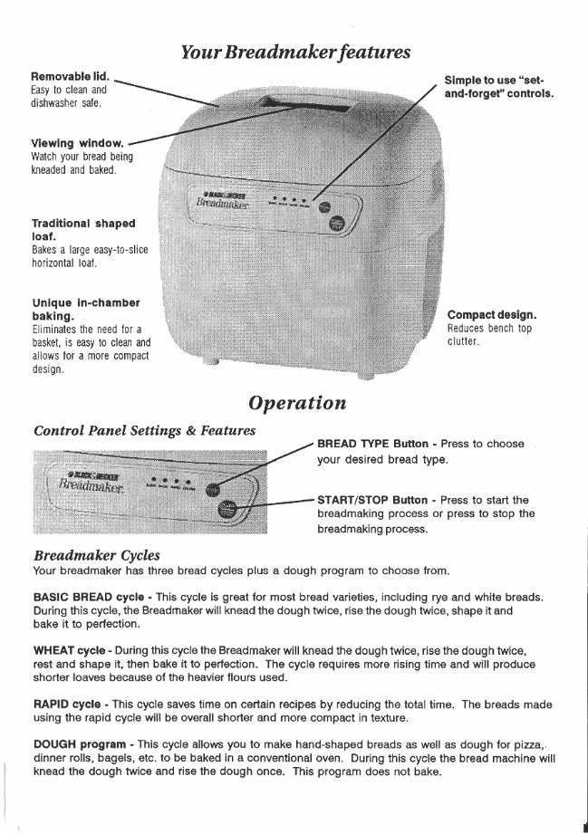 bread maker instruction manual