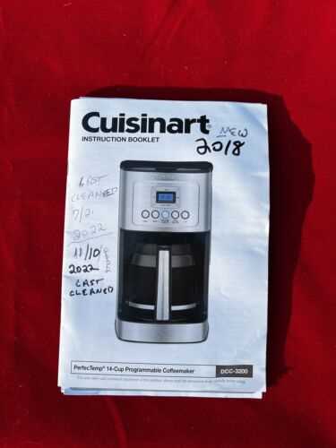 cuisinart 12 cup programmable coffee maker instruction manual