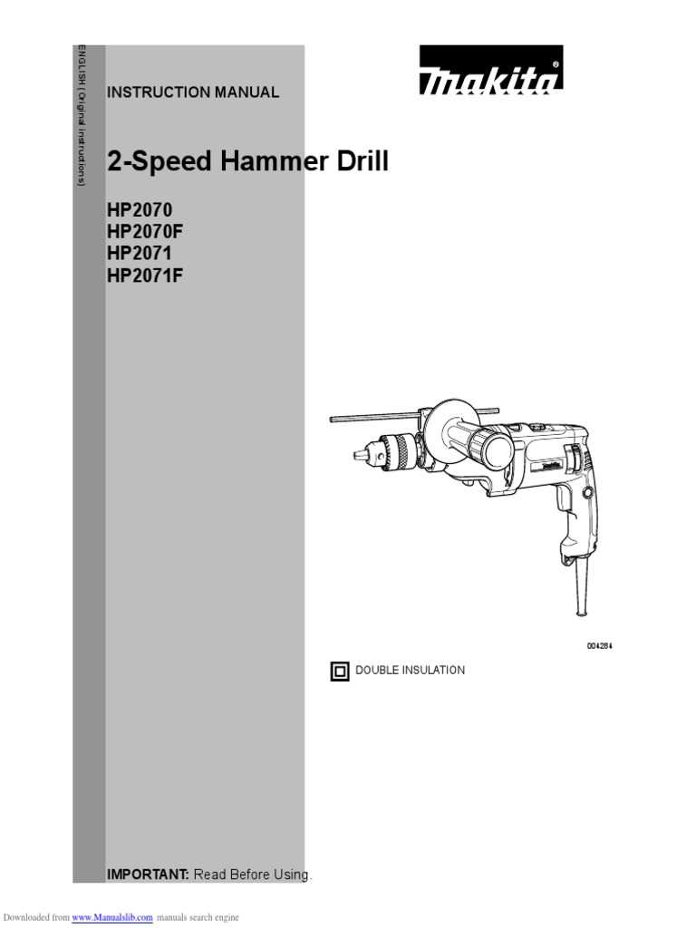 makita drill instruction manual