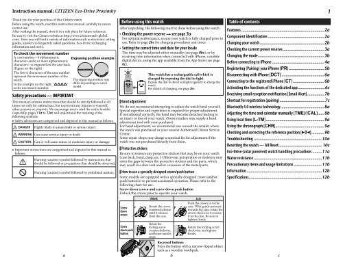 citizen eco drive instruction manual