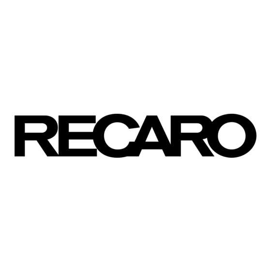 recaro young sport instruction manual