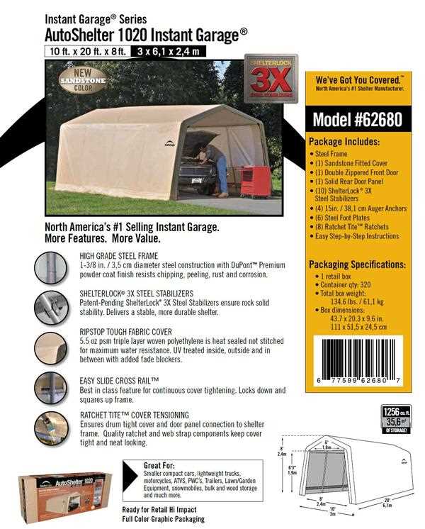 autoshelter 1020 instruction manual