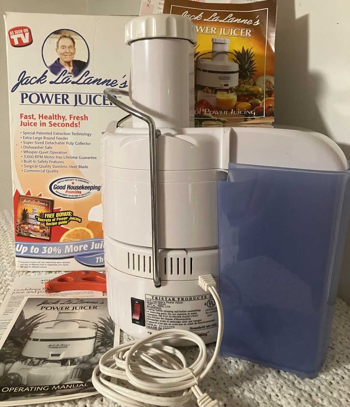 jack lalanne power juicer mt 1000 instruction manual