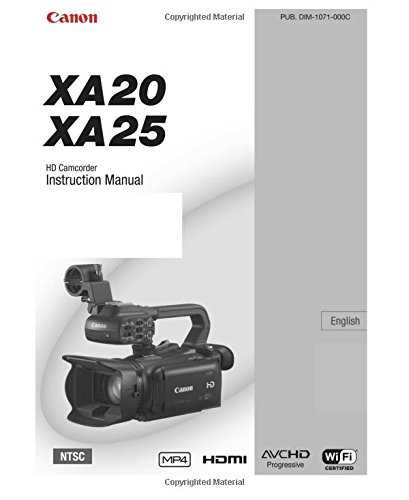 canon camcorder instruction manual