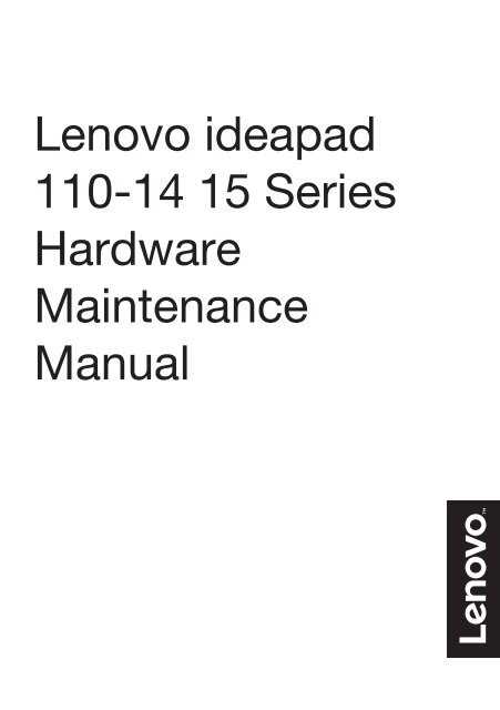 lenovo ideapad 110 instruction manual