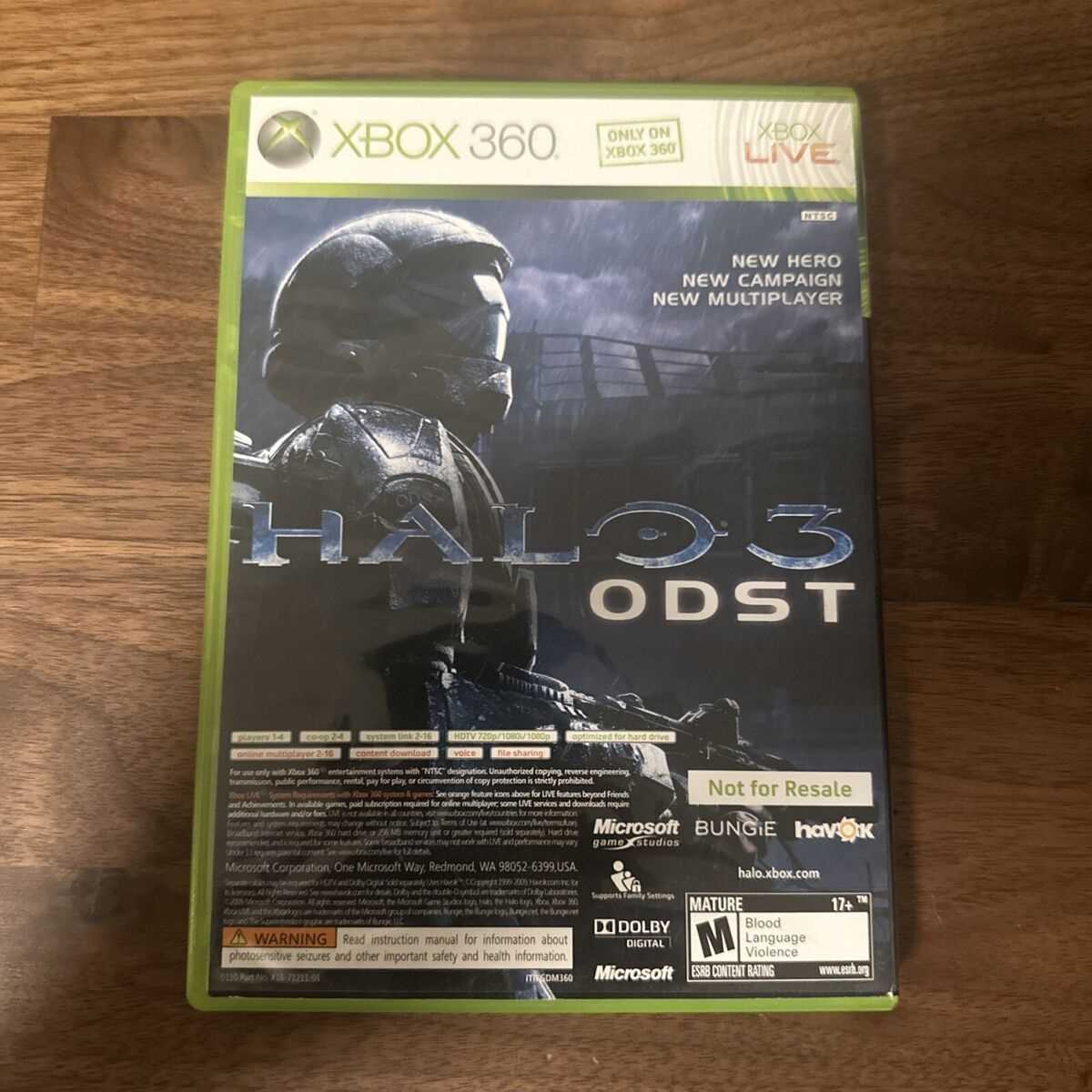 halo 3 odst instruction manual