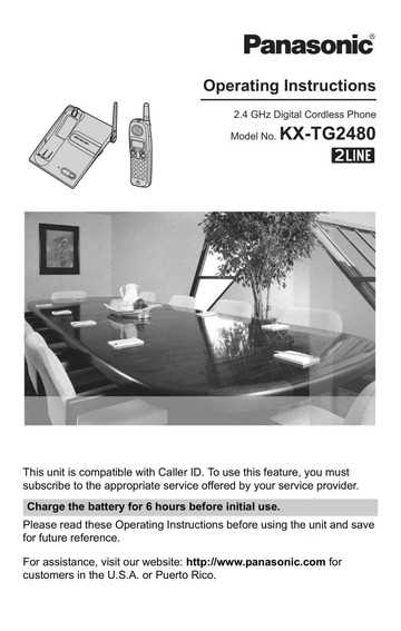 instruction manual for panasonic cordless phone