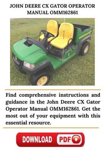 john deere gator instruction manual