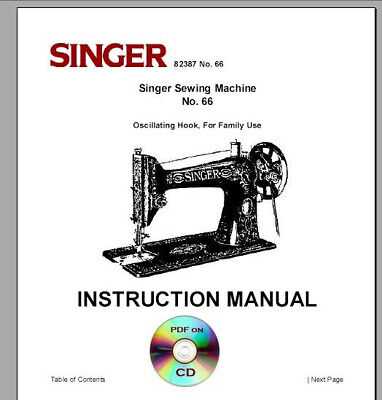 singer sewing machine no 66 instruction manual