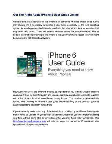 iphone 6 instruction manual