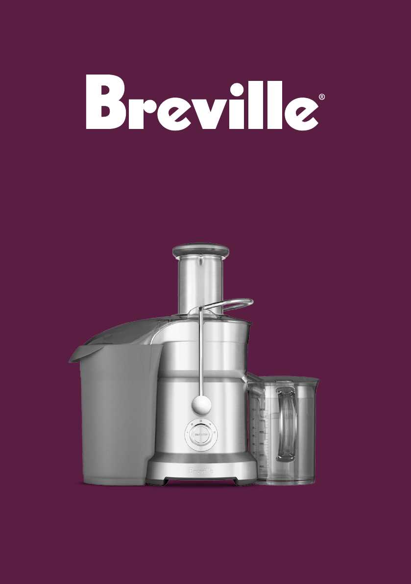 breville juice fountain instruction manual