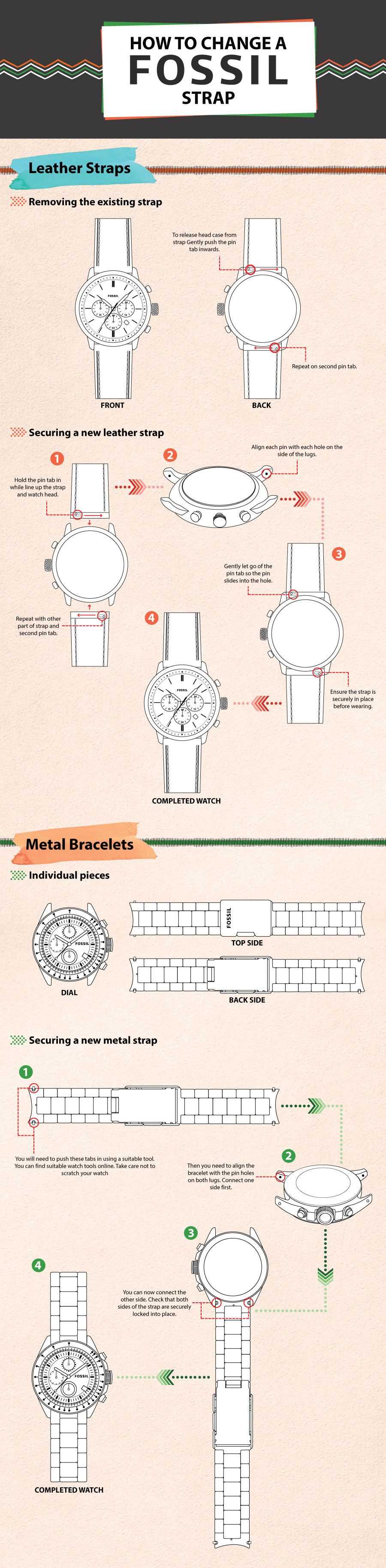 fossil watches manual instruction