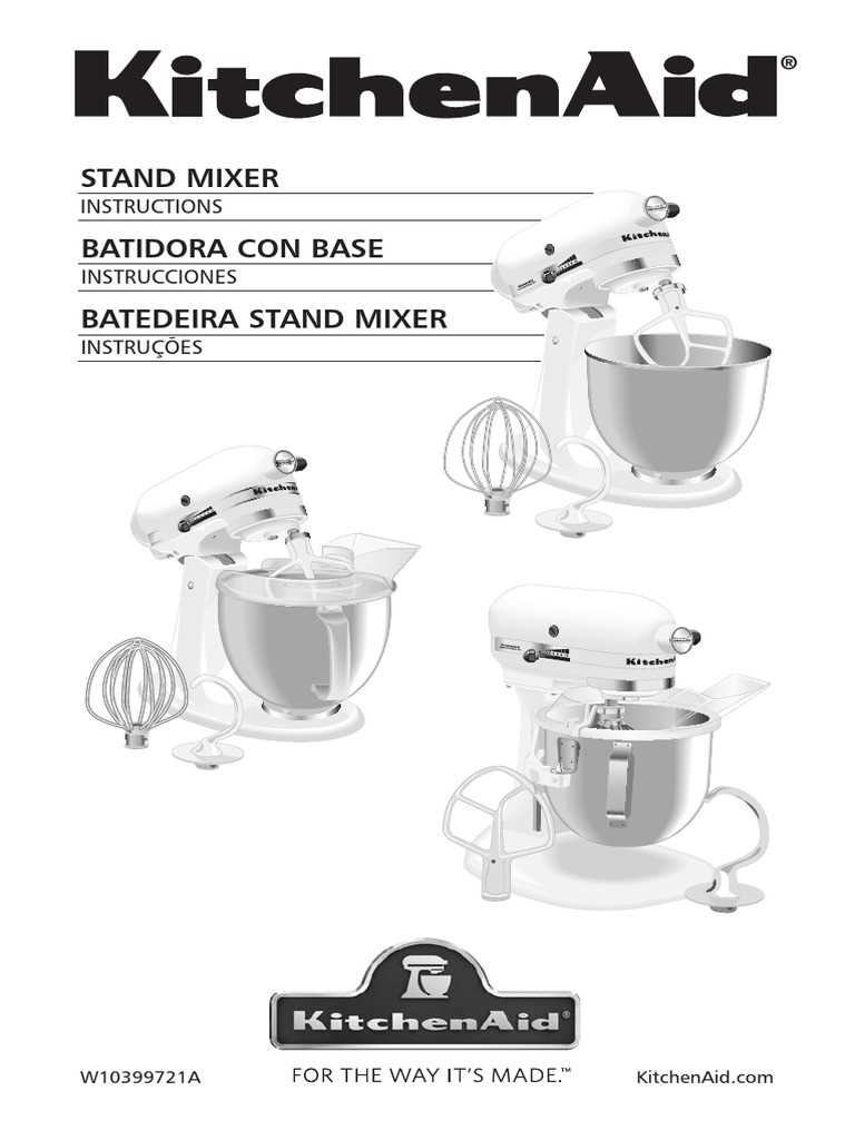 kitchenaid artisan mixer instruction manual