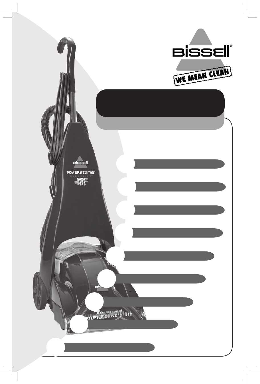 bissell powersteamer powerbrush instruction manual