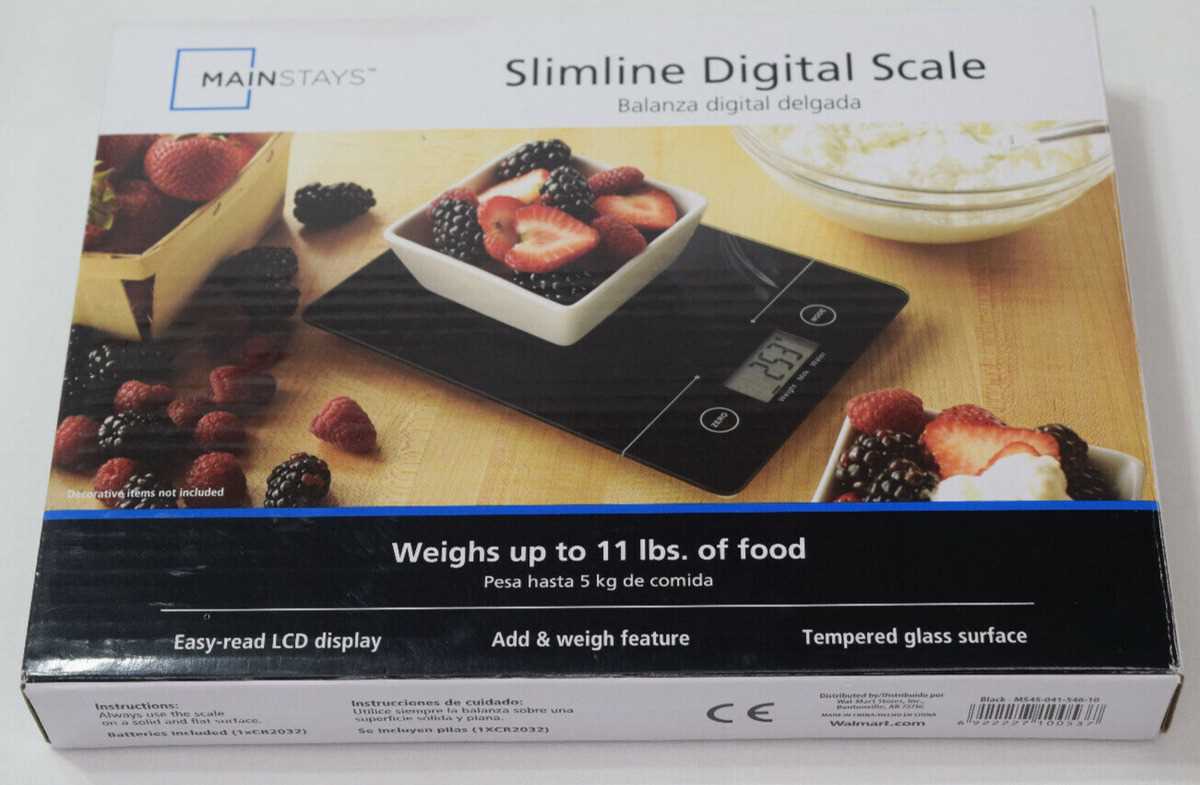 mainstays slimline digital scale instruction manual