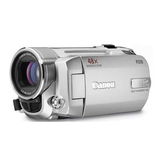 canon fs300 instruction manual