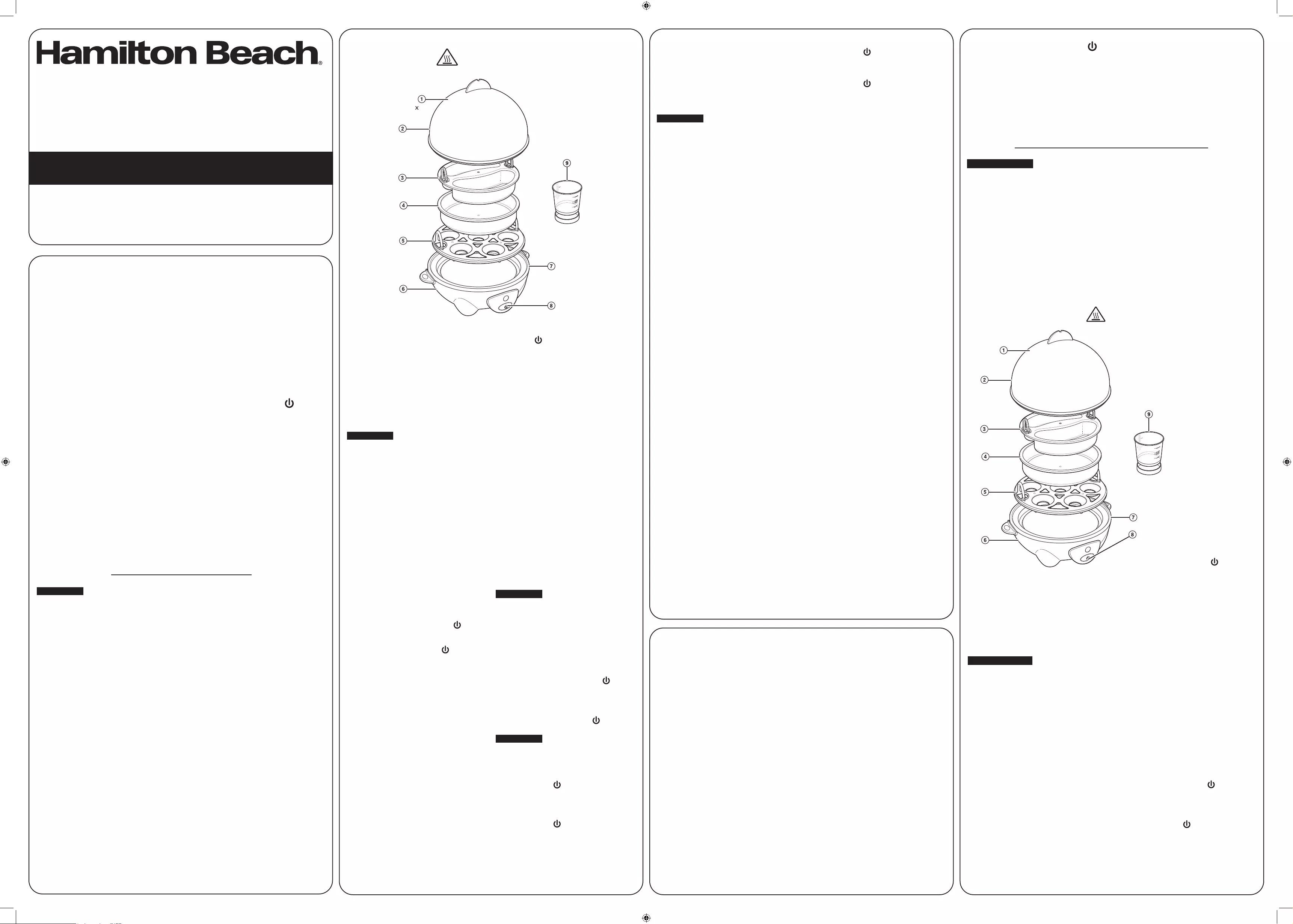 hamilton beach egg cooker instruction manual