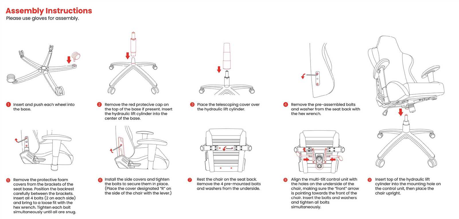 gaming chair instruction manual