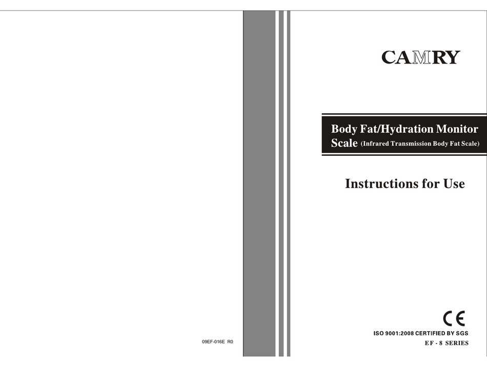 camry bathroom scales instruction manual