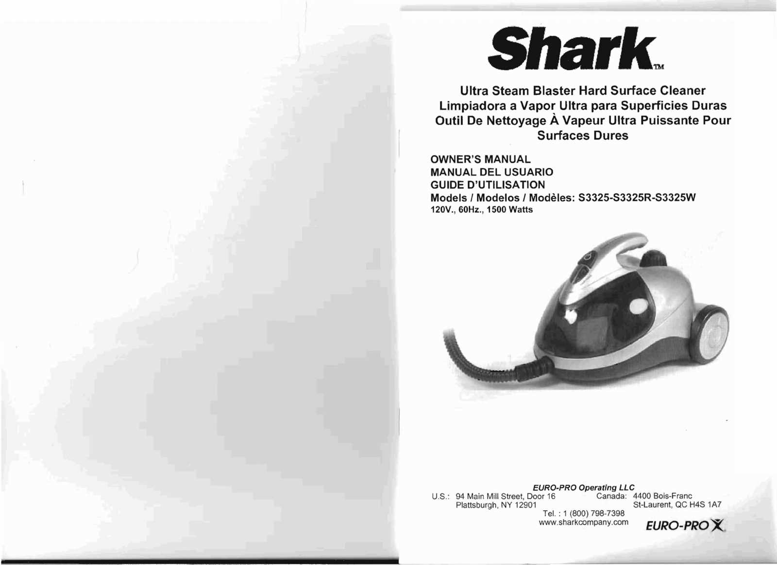 shark steam cleaner instruction manual