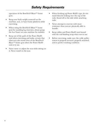 bowflex blaze instruction manual