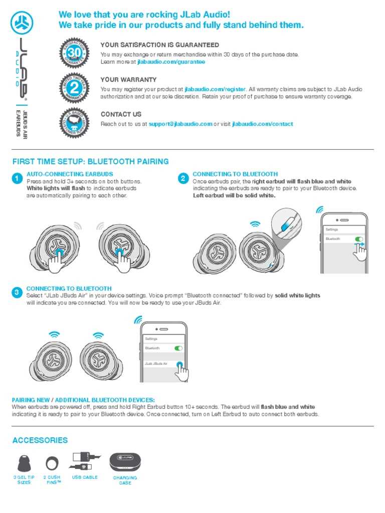 jlab earbuds instruction manual