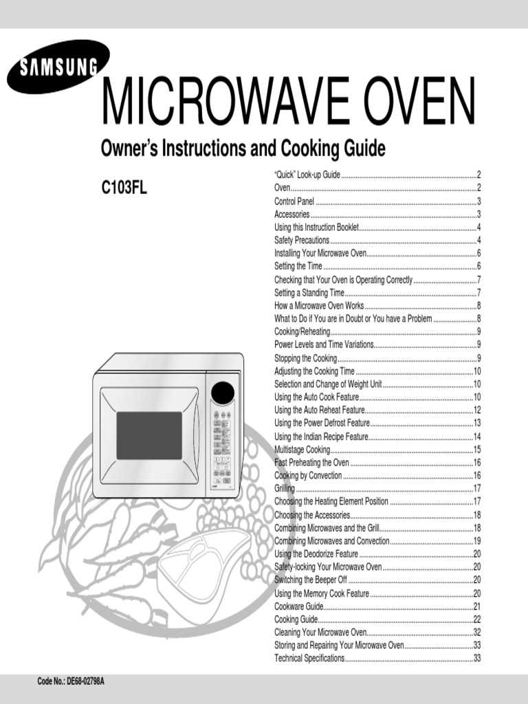 samsung oven instruction manual