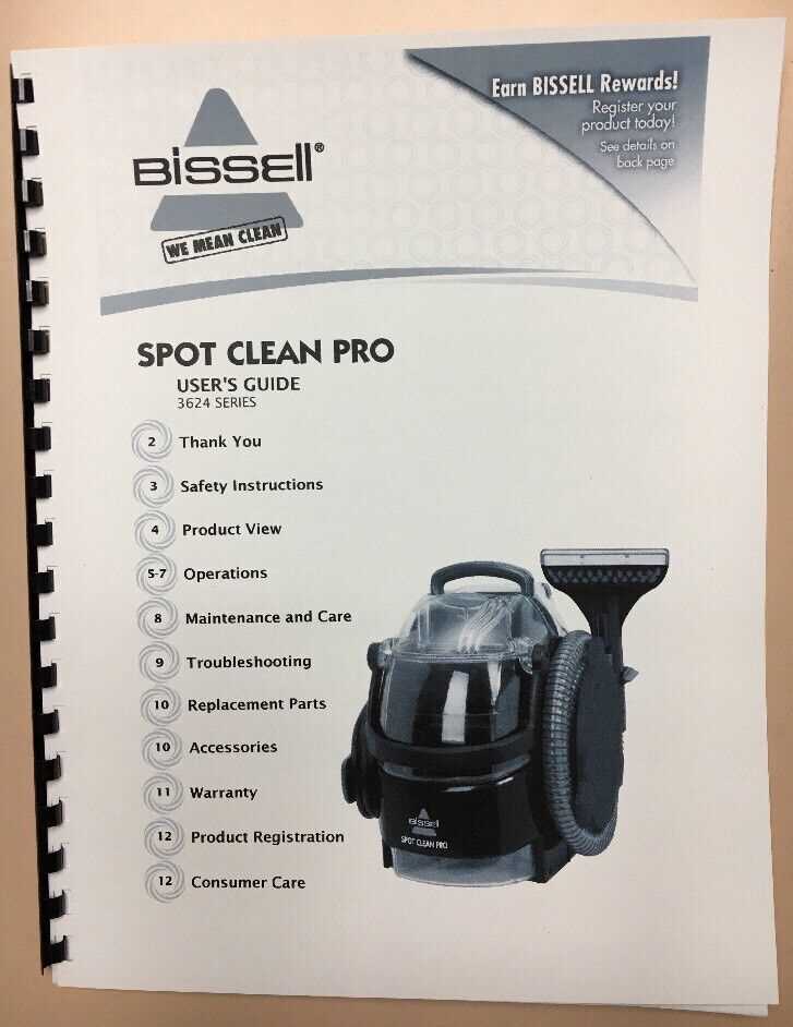 bissell carpet cleaner instructions manual