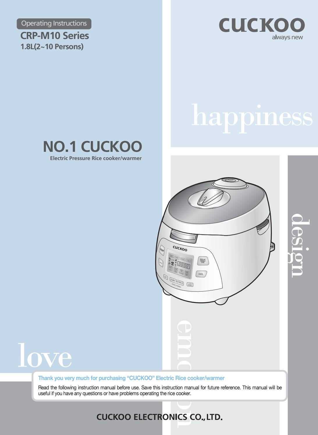 professional series rice cooker instruction manual