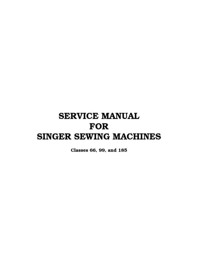 singer 66 instruction manual