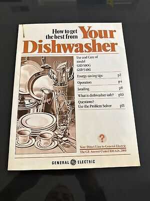 ge dishwasher instruction manual