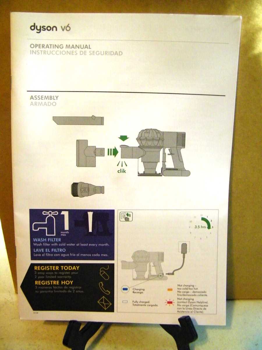 dyson v6 cord free instruction manual
